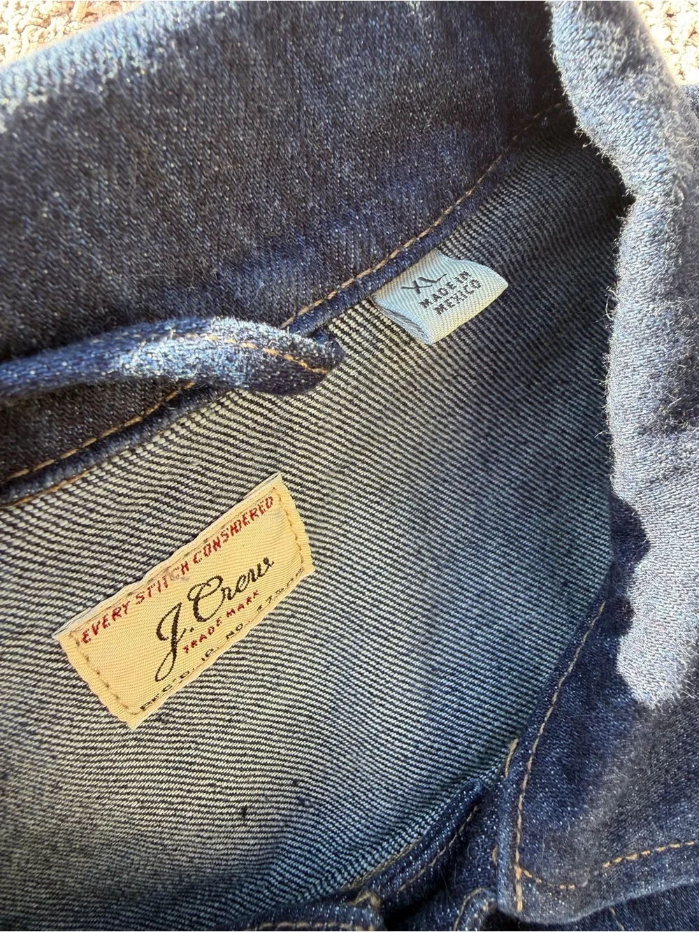 J. Crew Men’s Indigo Wash Blue Denim Trucker Jacket